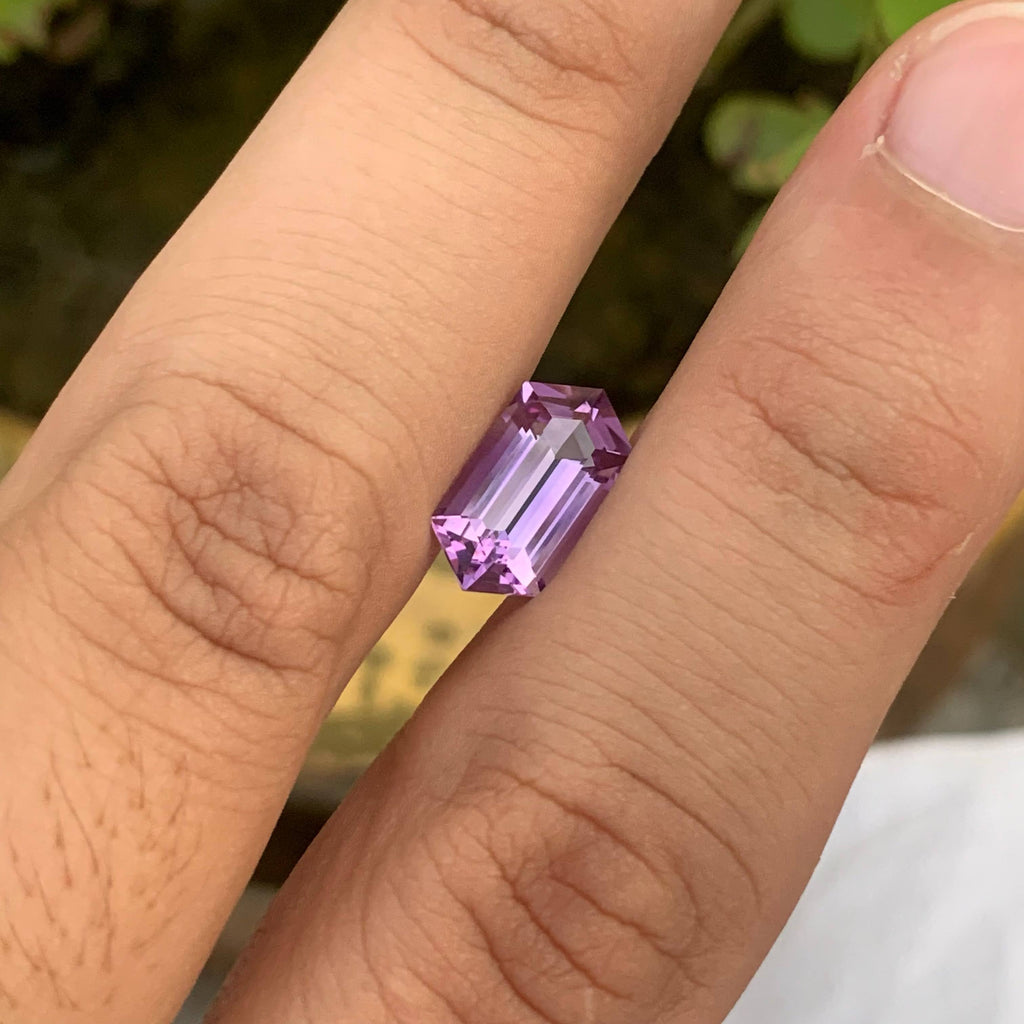 3.05 Carat Natural Loose Purple Amethyst Stone Fancy Cut Brazilian Gemstone