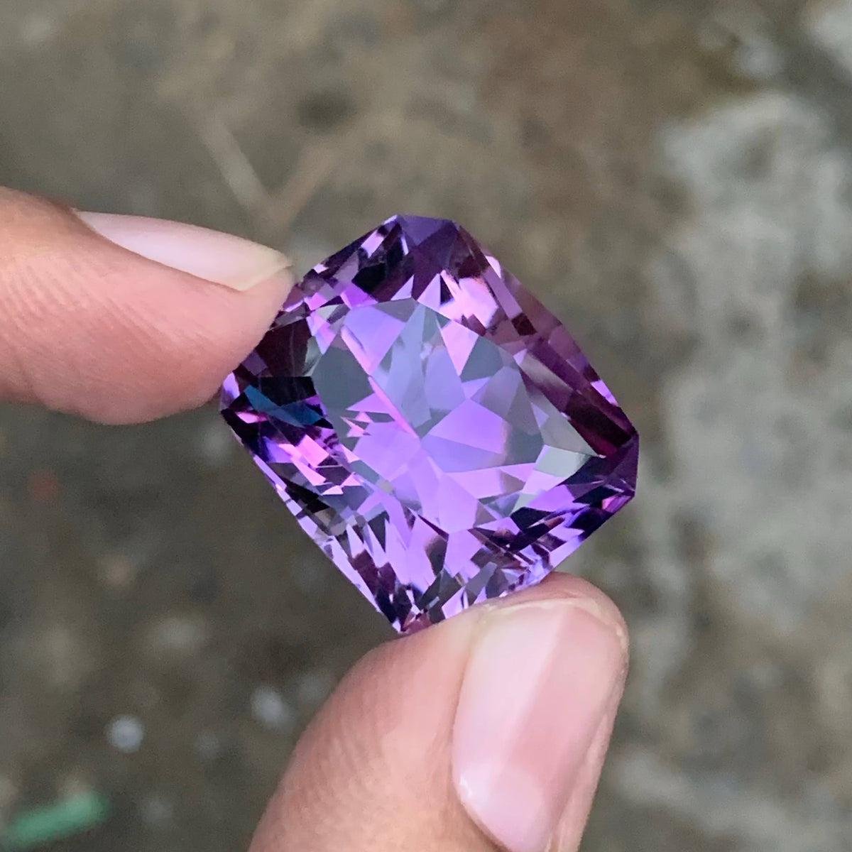 50.90 Carat Natural Loose Purple Amethyst Stone Cushion Cut Brazilian Eye Clean Untreated Gemstone