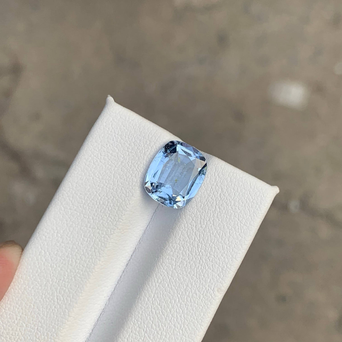 3.30 Carat Aquamarine Goshenite Cushion Cut Pakistan Untreated VVS