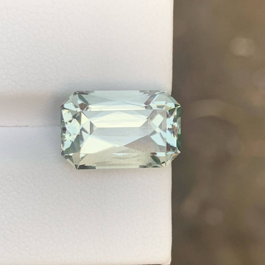 7.40 Carat Loose Green Amethyst Stone Cushion Cut African Gemstone