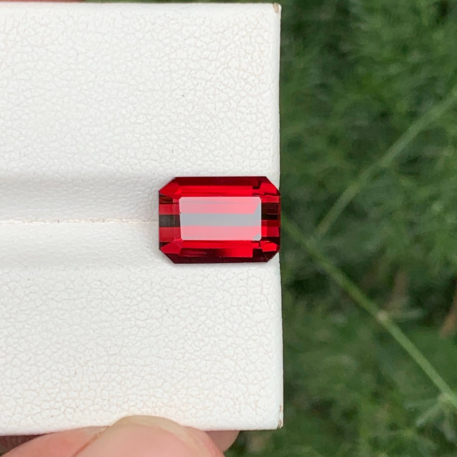 4.60 Carat Red Garnet Emerald Cut