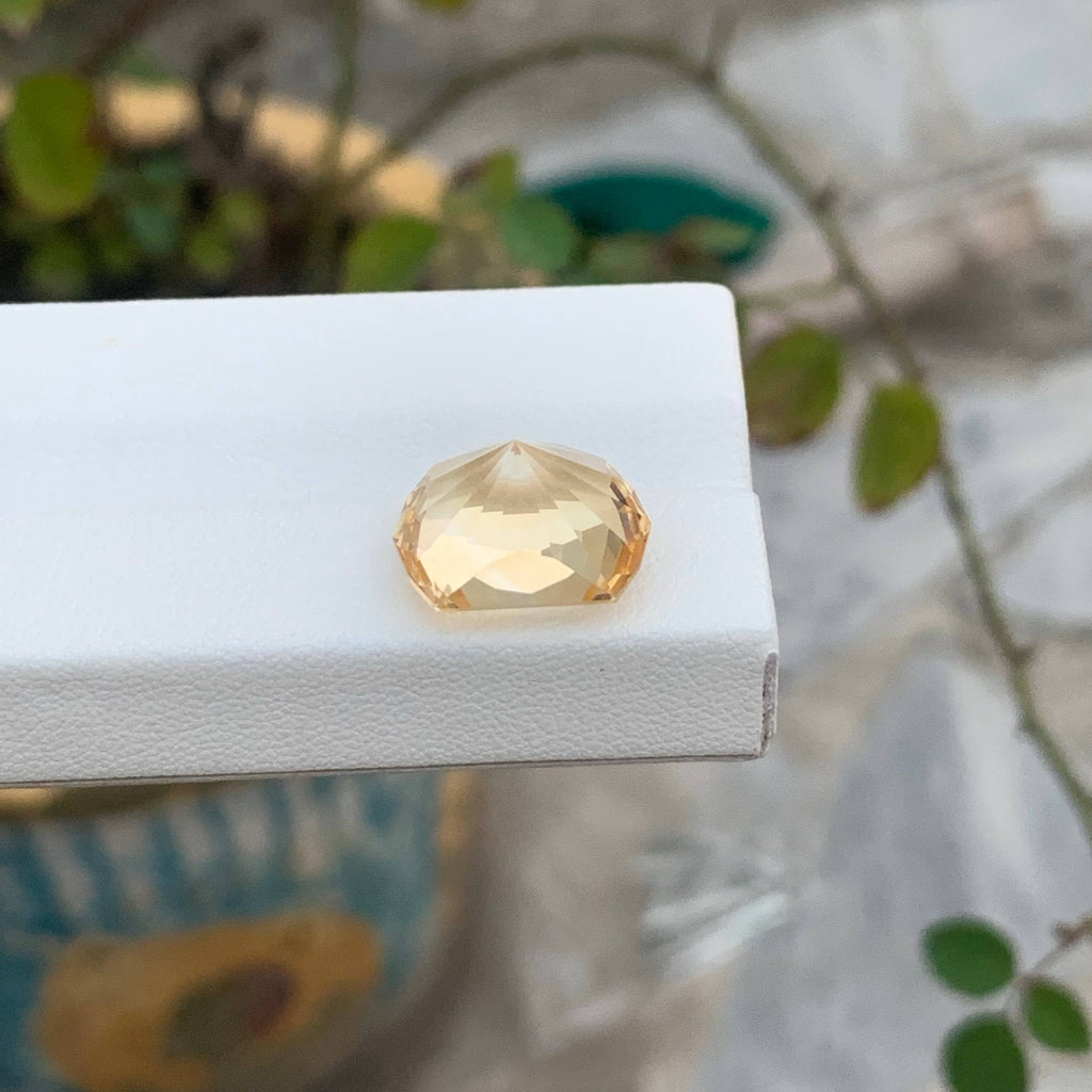 7.90 Carat Natural Loose Golden Color Citrine Fancy Cut Brazilian Gemstone