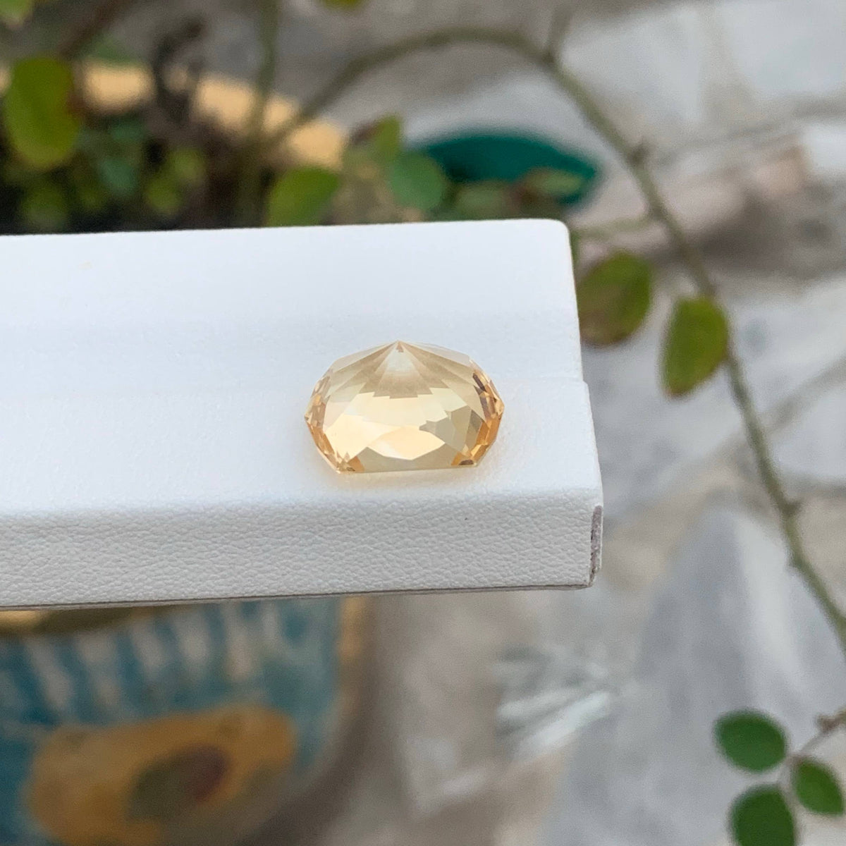 7.90 Carat Natural Loose Golden Color Citrine Fancy Cut Brazilian Gemstone