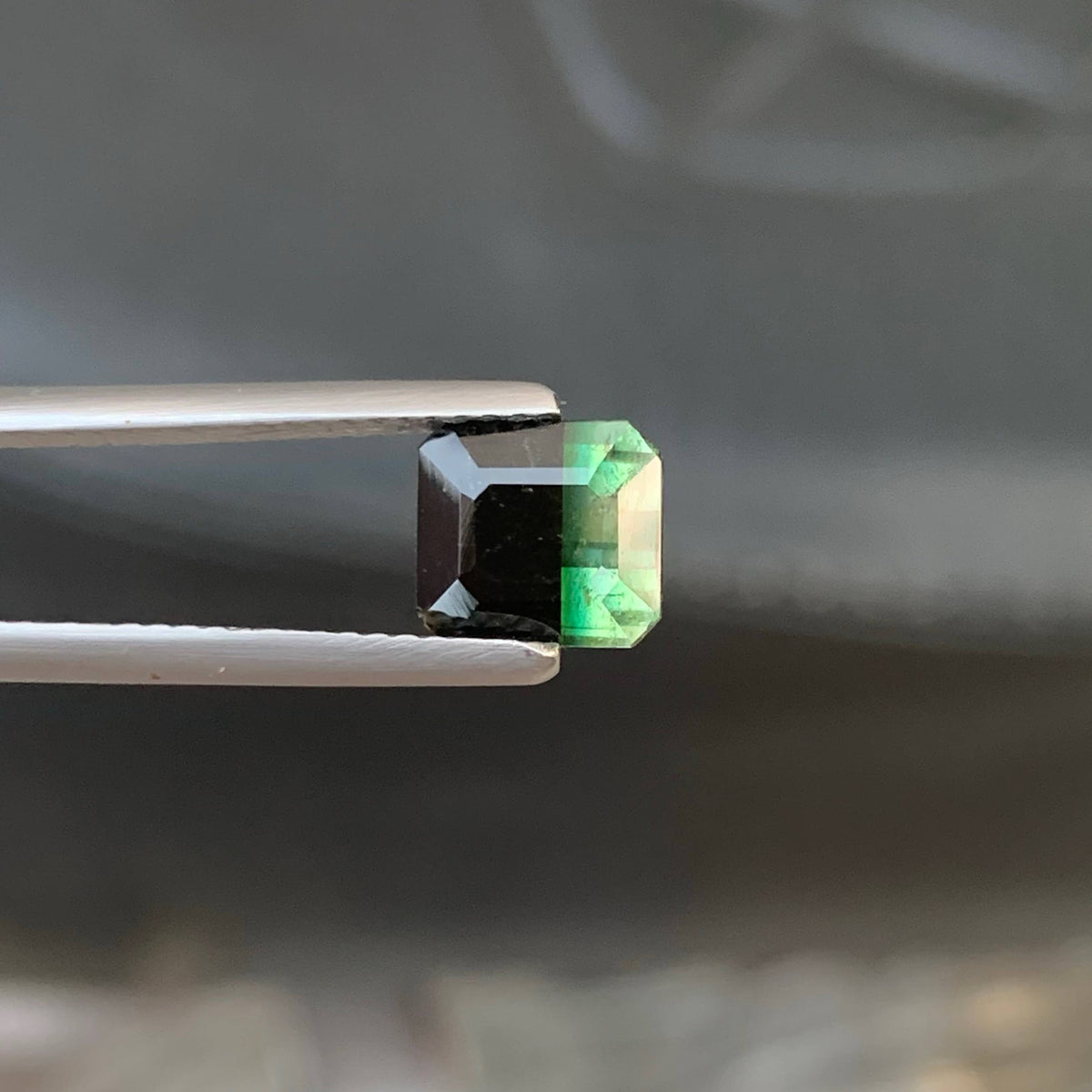 1.70 Carat Natural Loose Bicolor Tourmaline Stone Emerald Cut Afghan Gemstone