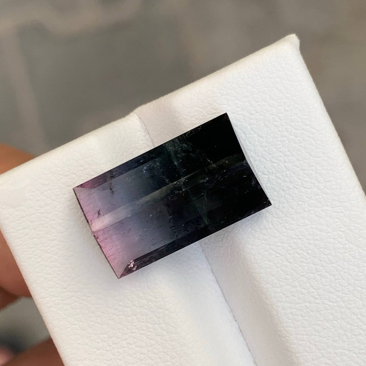 8.50 Carat Natural Loose Bicolor Tourmaline Stone Baguette Cut Afghan Gemstone