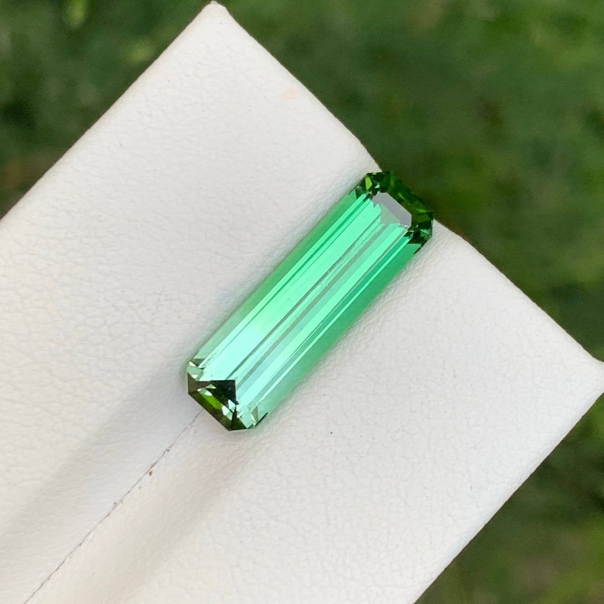 4.90 Carat Natural Loose Bicolor Tourmaline Stone Emerald Cut Afghan Gemstone