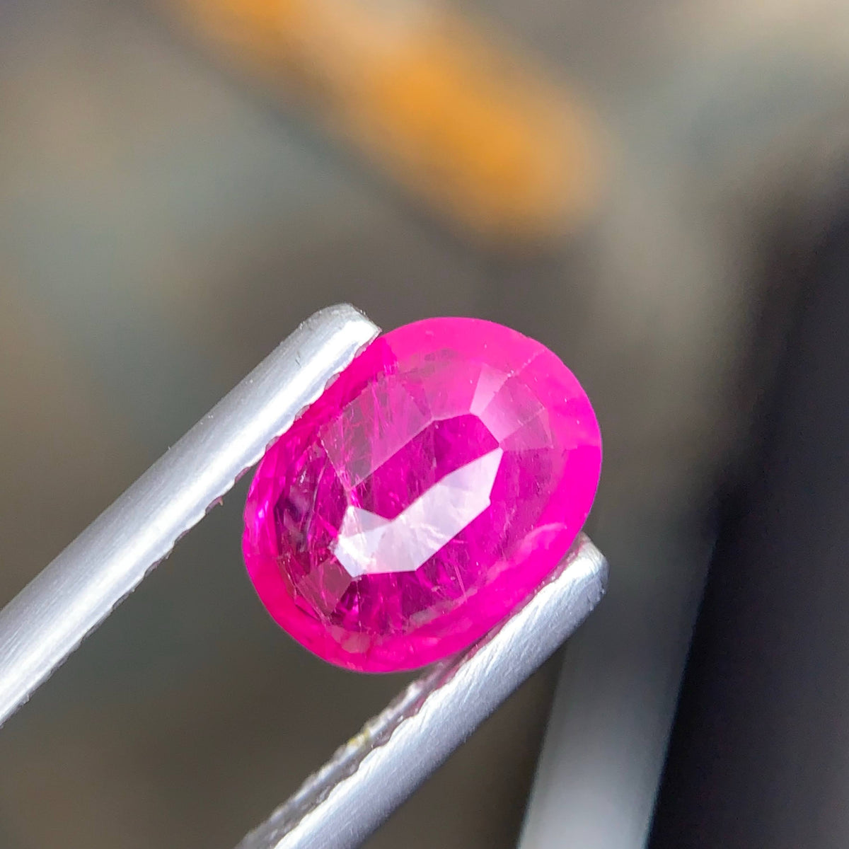 1.50 Carat Natural Loose Pinkish Red Ruby Stone Oval Cut Afghan Gemstone
