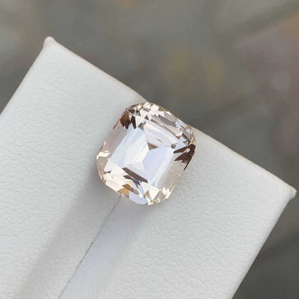 7.20 Carat Natural Loose Light Color Topaz Stone Cushion Cut Pakistan Gemstone