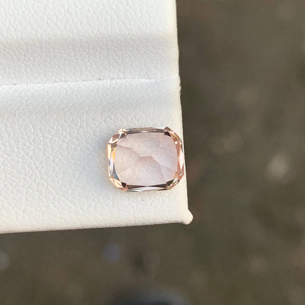 2.45 Carat Golden Topaz Cushion Cut Pakistan VVS Untreated