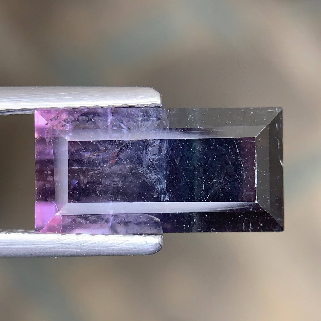 5.60 Carat Natural Loose Bicolor Tourmaline Stone Baguette Cut Afghan Gemstone