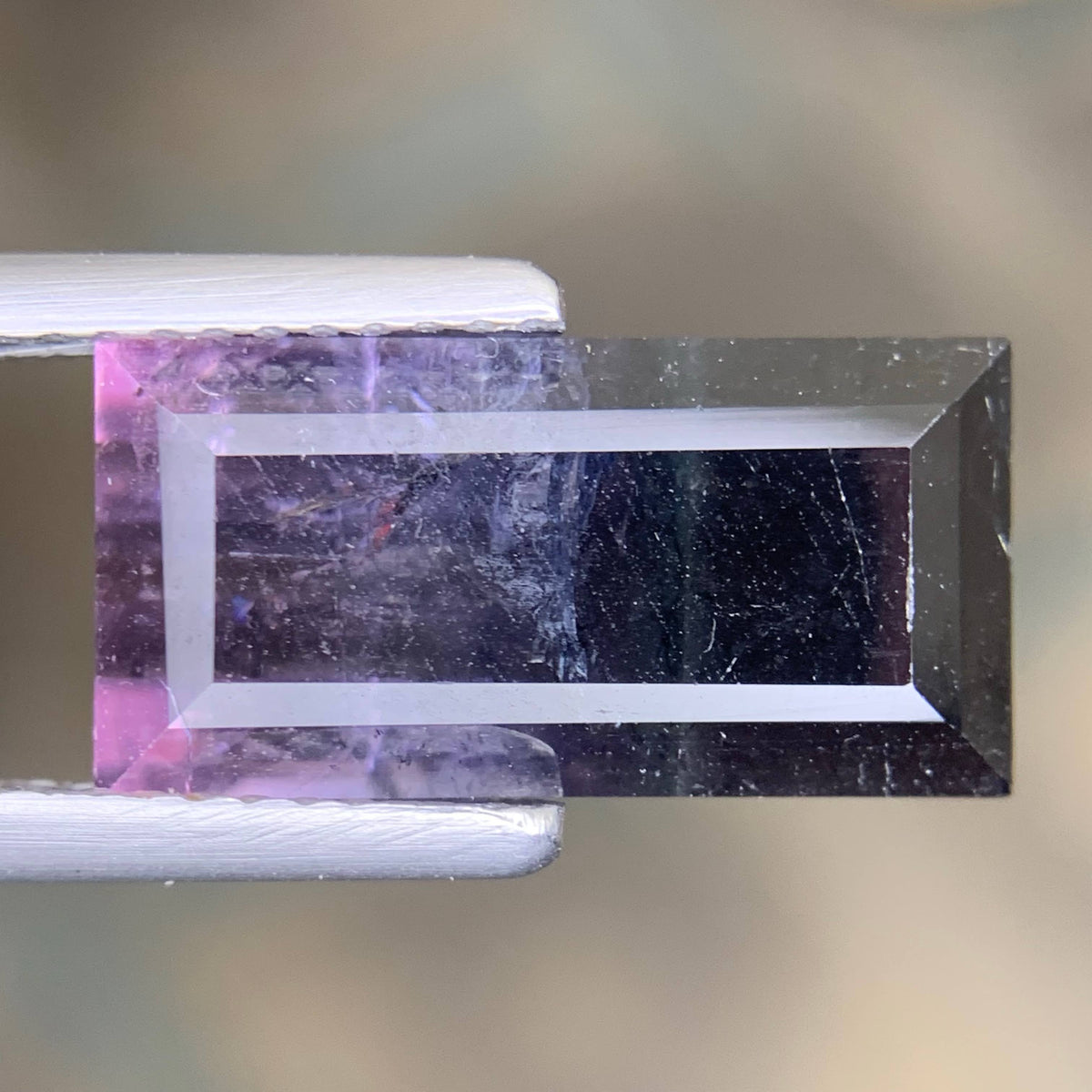 5.60 Ct Bicolor Tourmaline Baguette Cut 