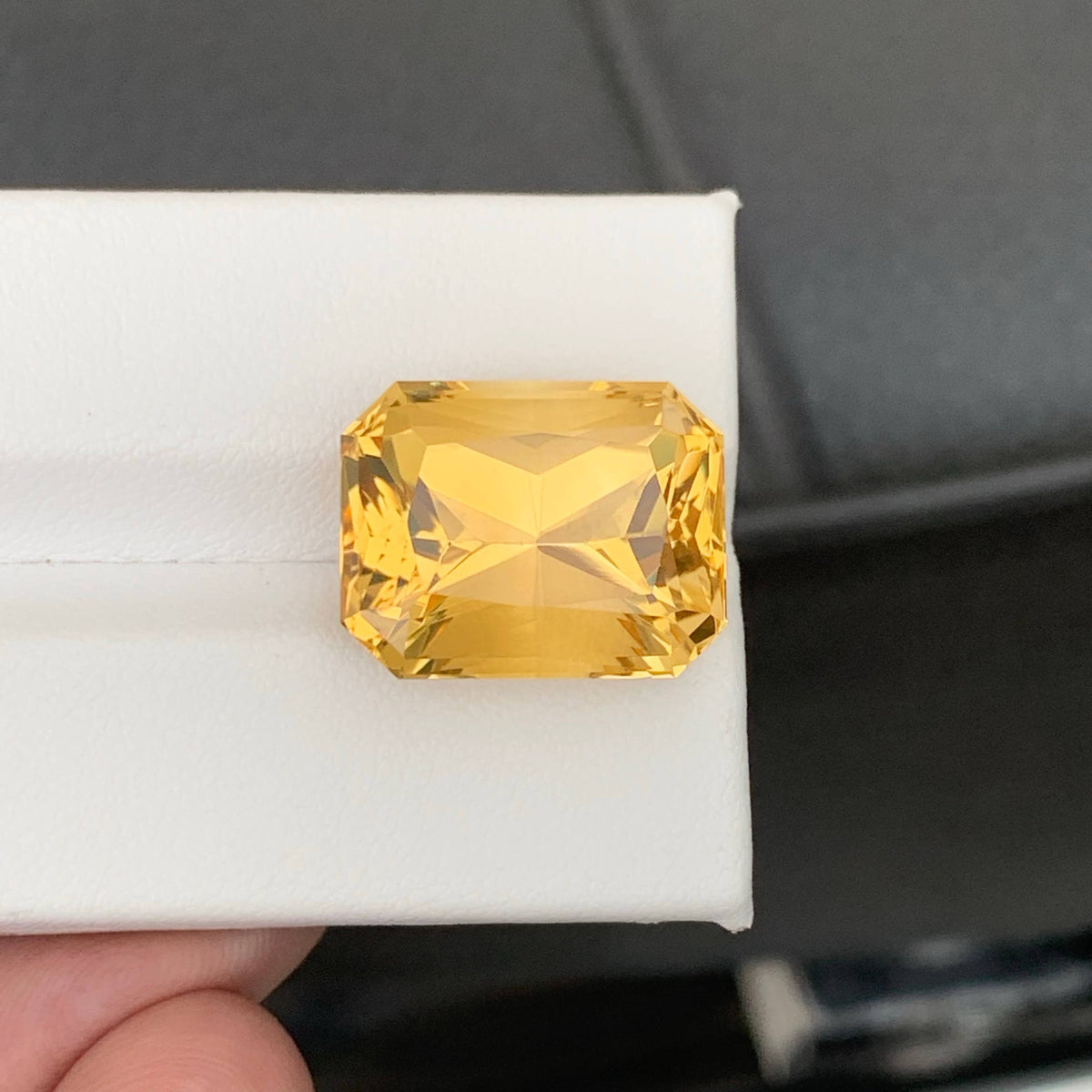 16.10 Carat Natural Loose Golden Color Citrine Fancy Cut Bazillion Gemstone