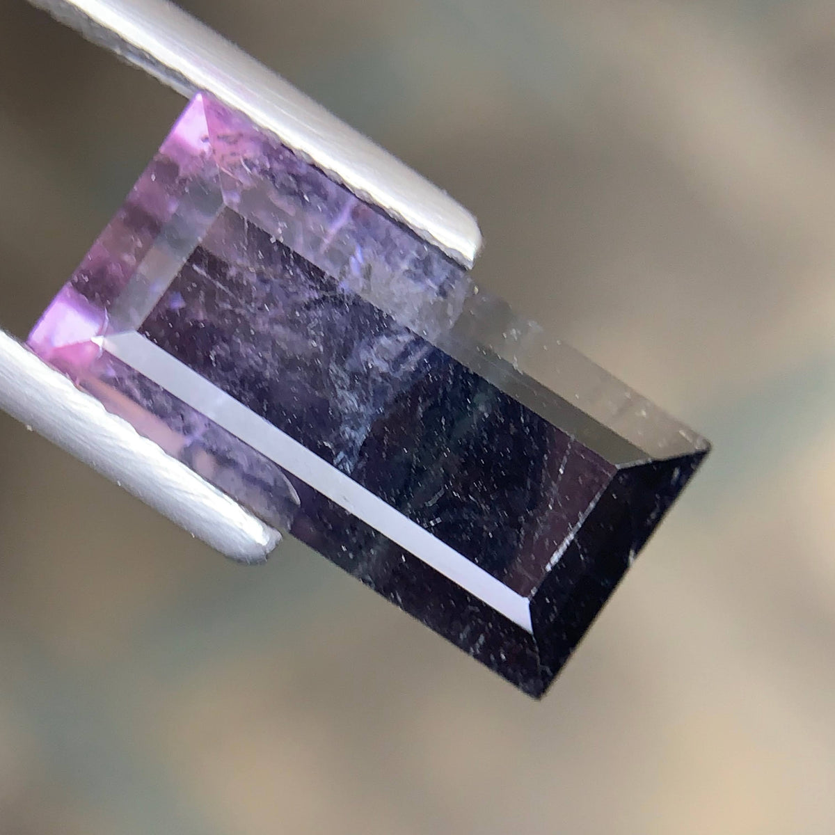 5.60 Carat Natural Loose Bicolor Tourmaline Stone Baguette Cut Afghan Gemstone