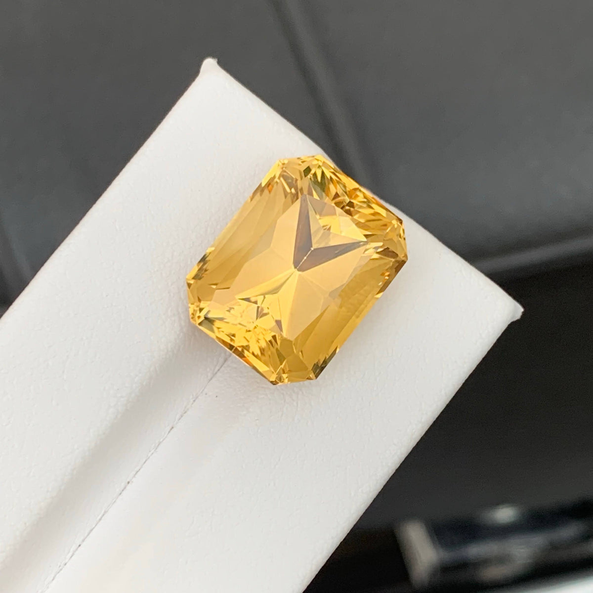 16.10 Carat Natural Loose Golden Color Citrine Fancy Cut Bazillion Gemstone