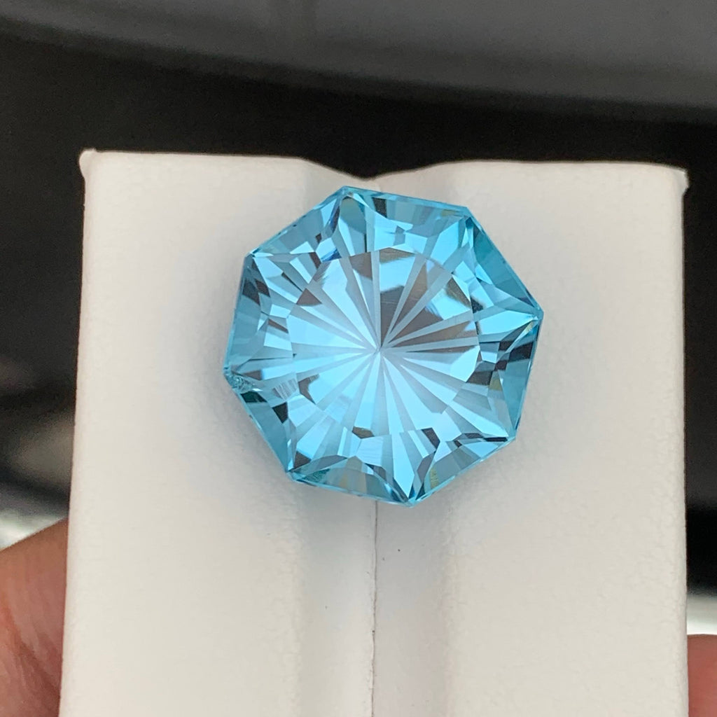 19.00 Carat Natural Loose Sky Blue Topaz Fancy Cut  African Gemstone