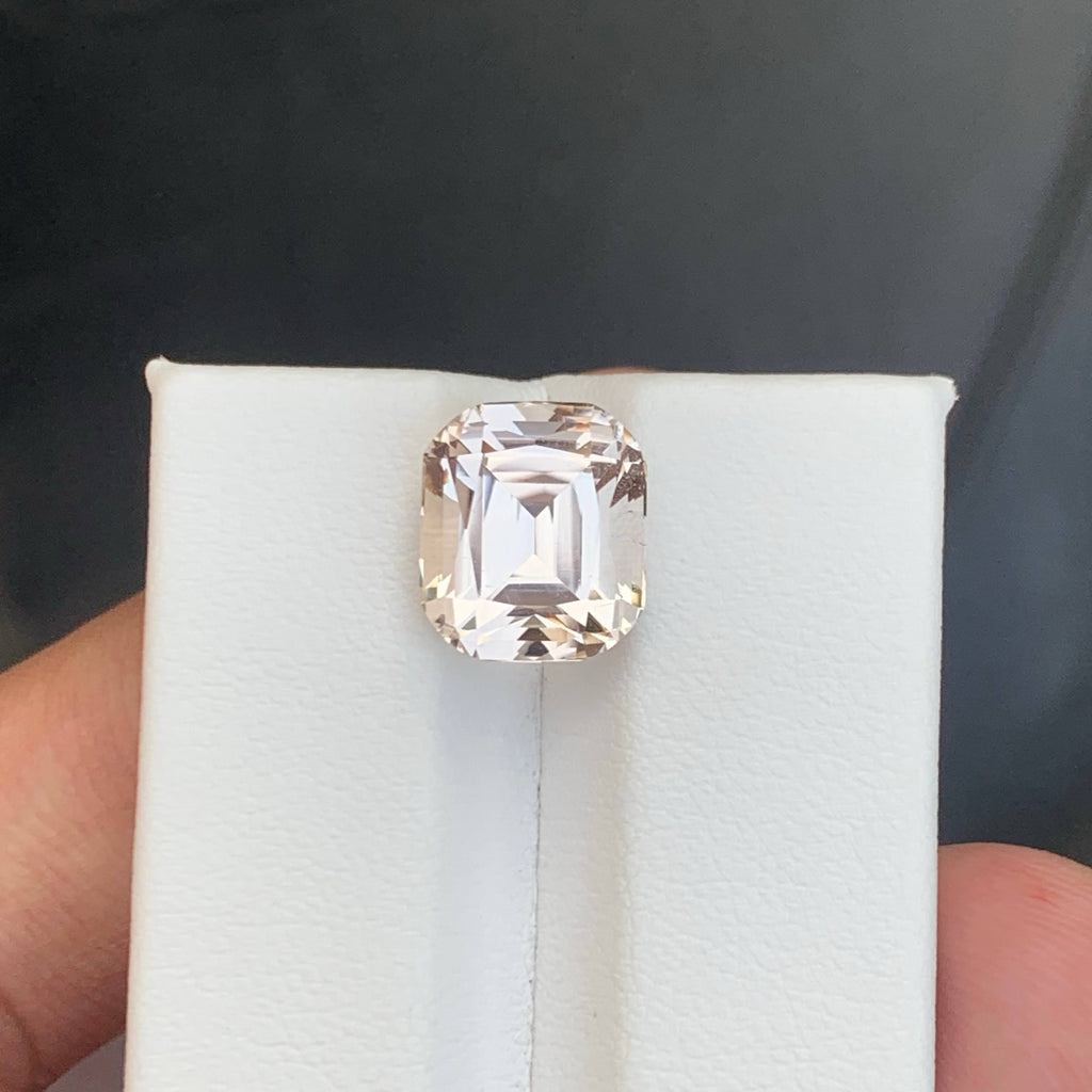 7.20 Carat Natural Loose Light Color Topaz Stone Cushion Cut Pakistan Gemstone