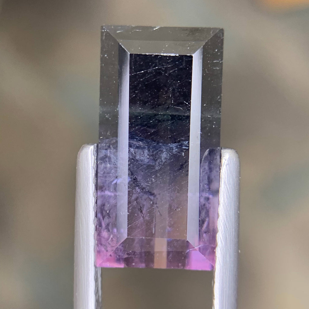 5.60 Carat Natural Loose Bicolor Tourmaline Stone Baguette Cut Afghan Gemstone