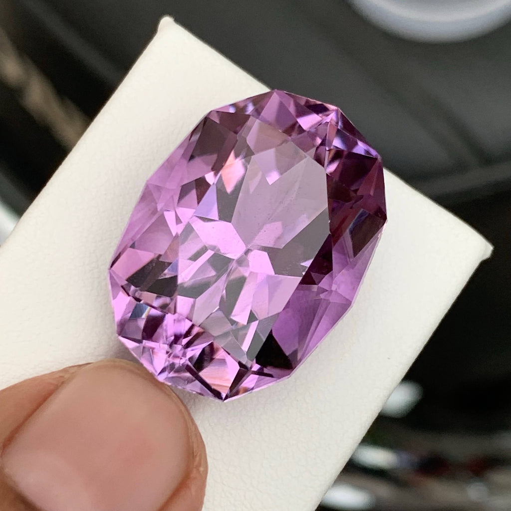 35.20 Carat Natural Loose Purple Amethyst Stone Fancy Cut Brazilian Gemstone