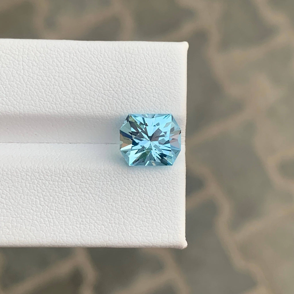 4.25 Carat Sky Blue Topaz Fancy Cut Afghan Gemstone
