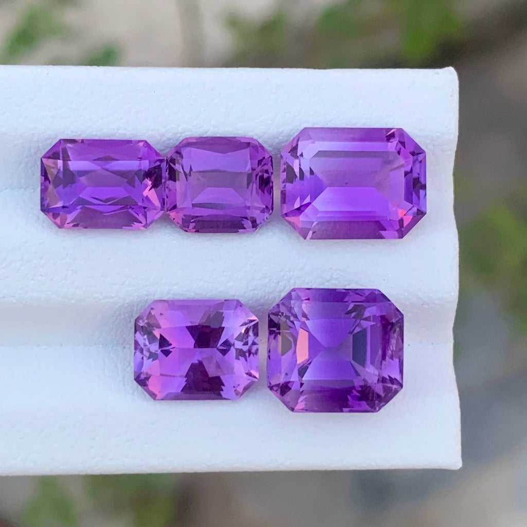 16.65 Ct 5-Piece Purple Amethyst Lot