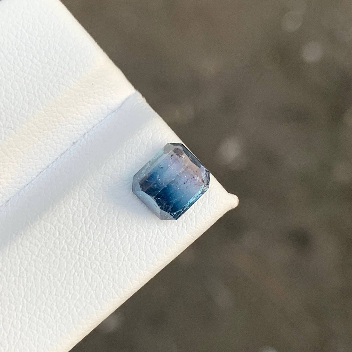 2.15 Carat Bicolor Tourmaline Emerald Cut Afghanistan SI Untreated