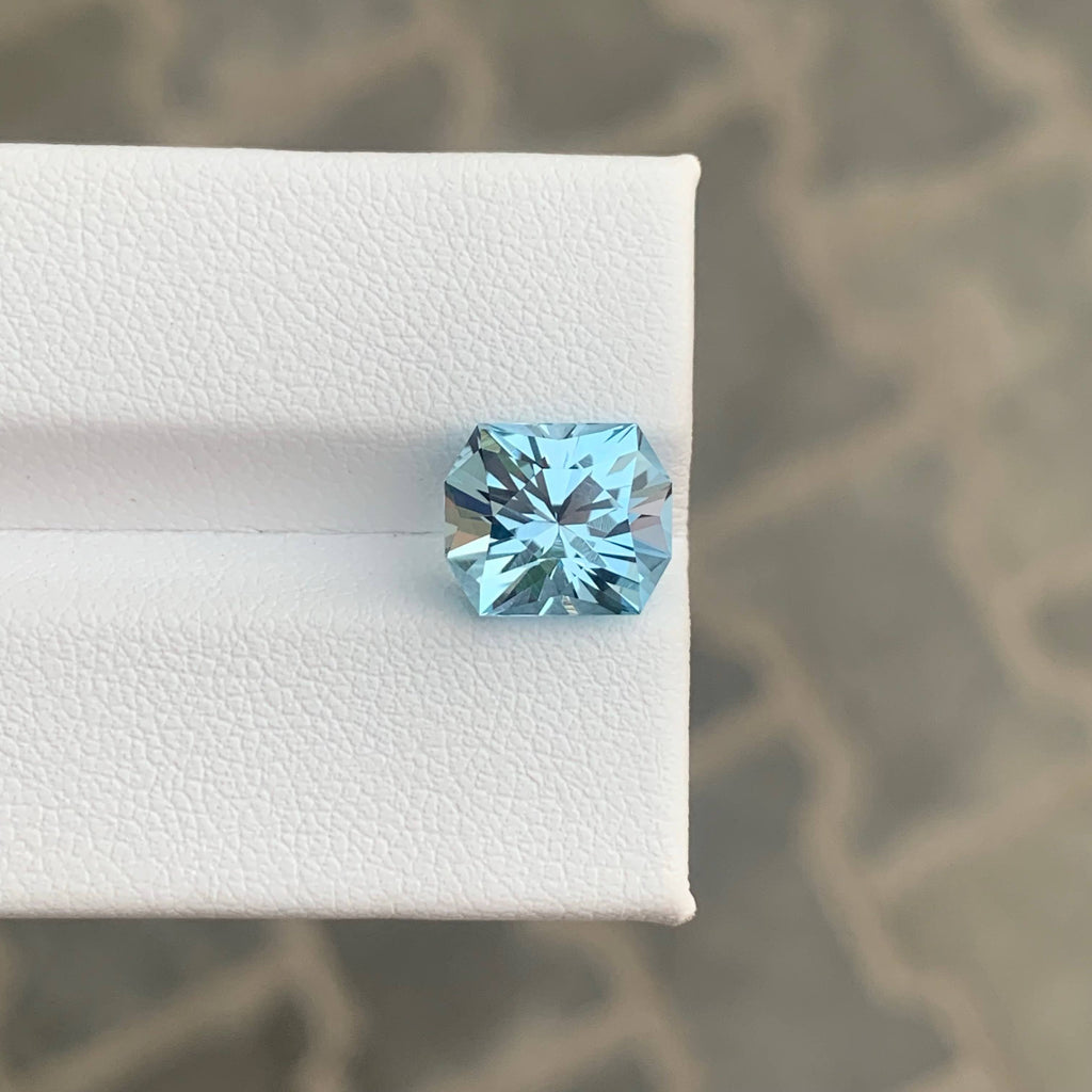4.25 Carat Sky Blue Topaz Fancy Cut Afghan Gemstone