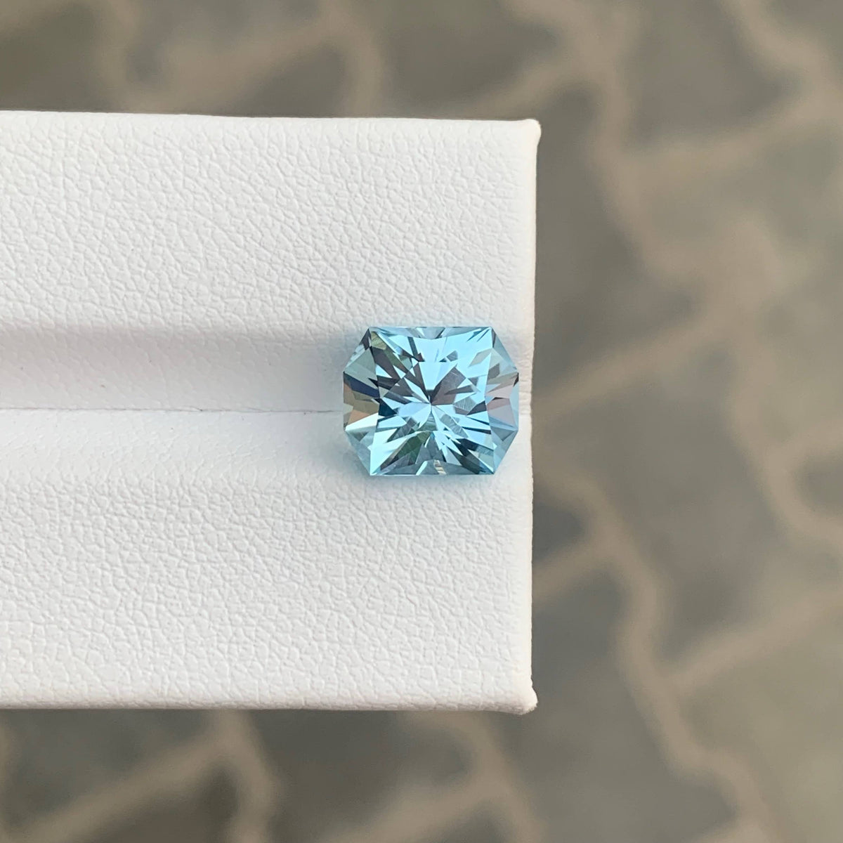 4.25 Carat Sky Blue Topaz Fancy Cut Afghan Gemstone