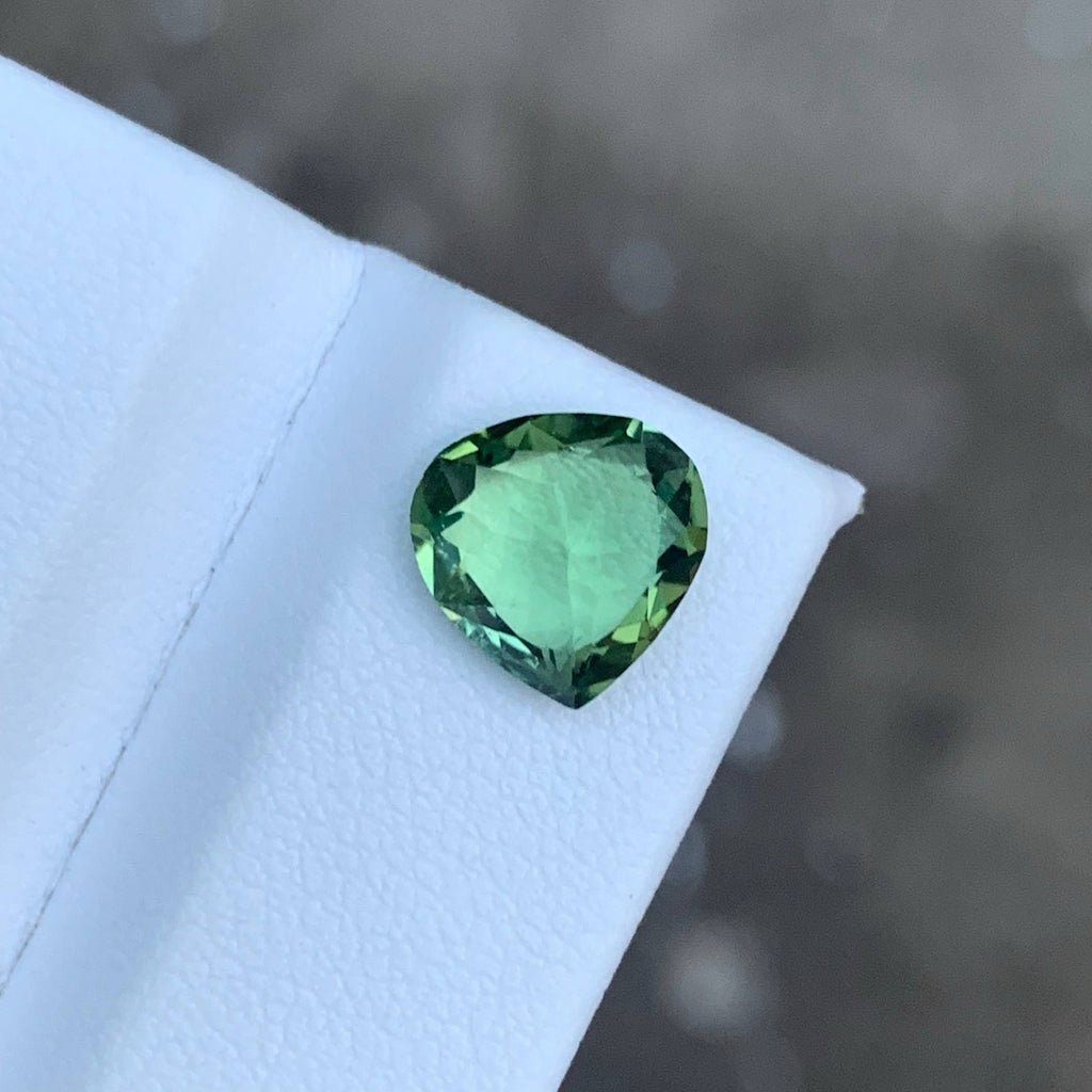 2.25 Carat Natural Mint Green Tourmaline Pear Cut Afghan Gemstone