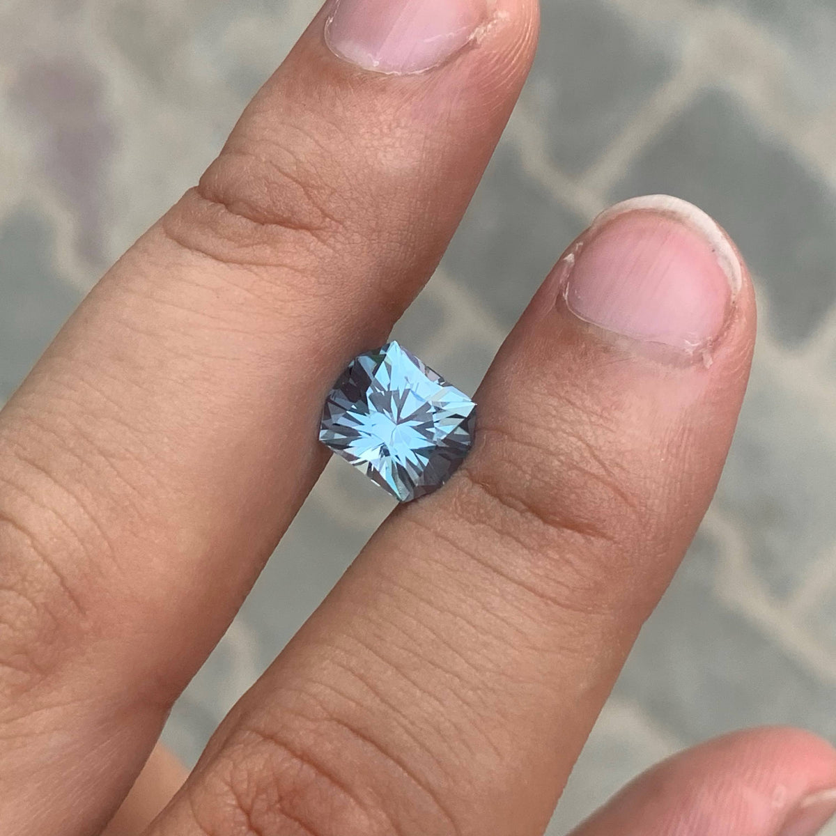 4.25 Carat Sky Blue Topaz Fancy Cut Afghan Gemstone