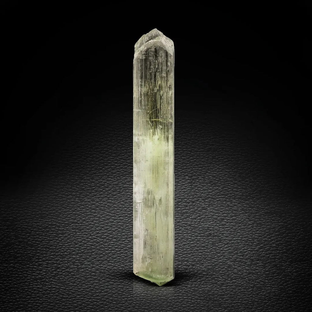 Double Terminated Yellow Triphane Kunzite with Transparency from Afghanistan