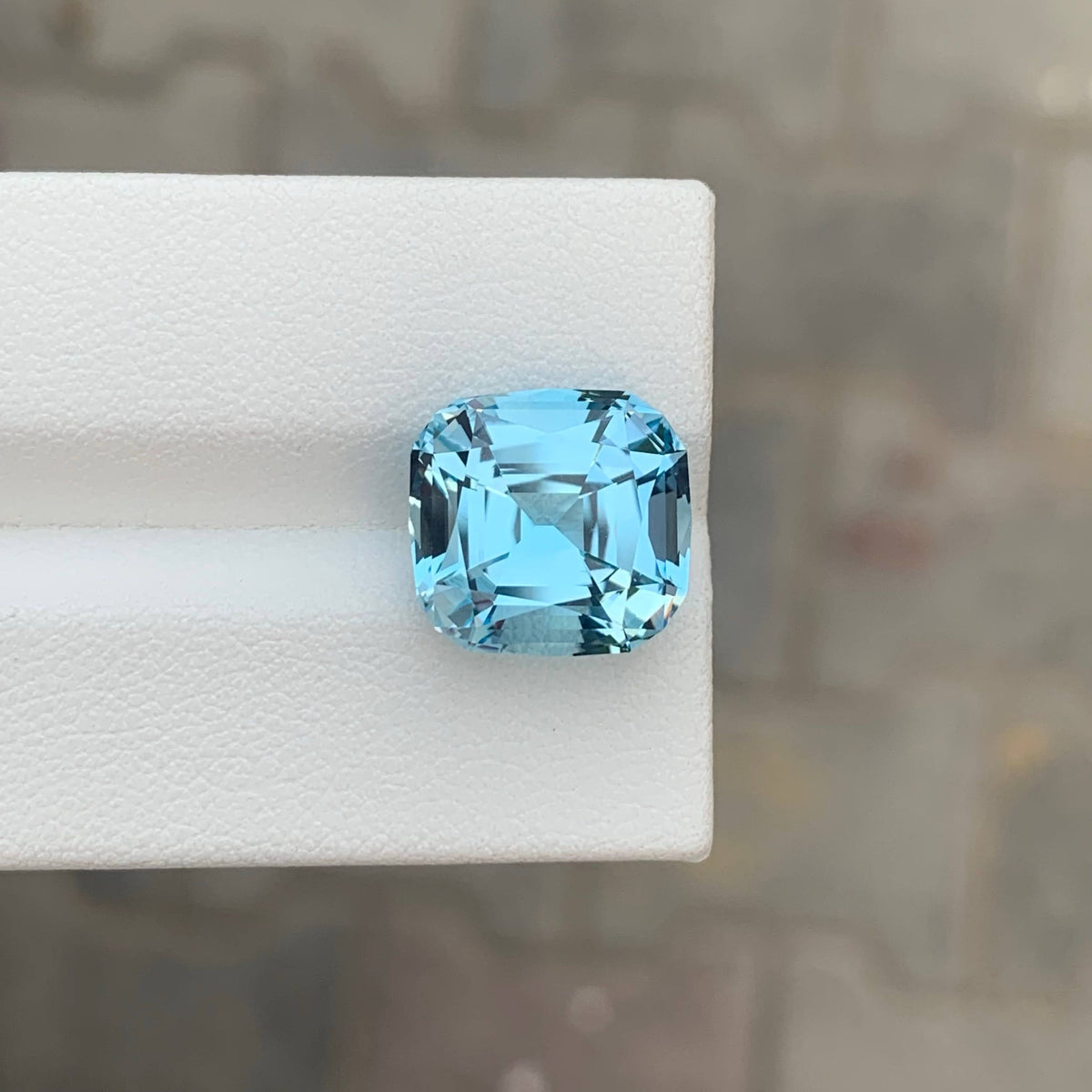 10.50 Carat Natural Loose Sky Blue Color Topaz Cushion Cut African Gemstone