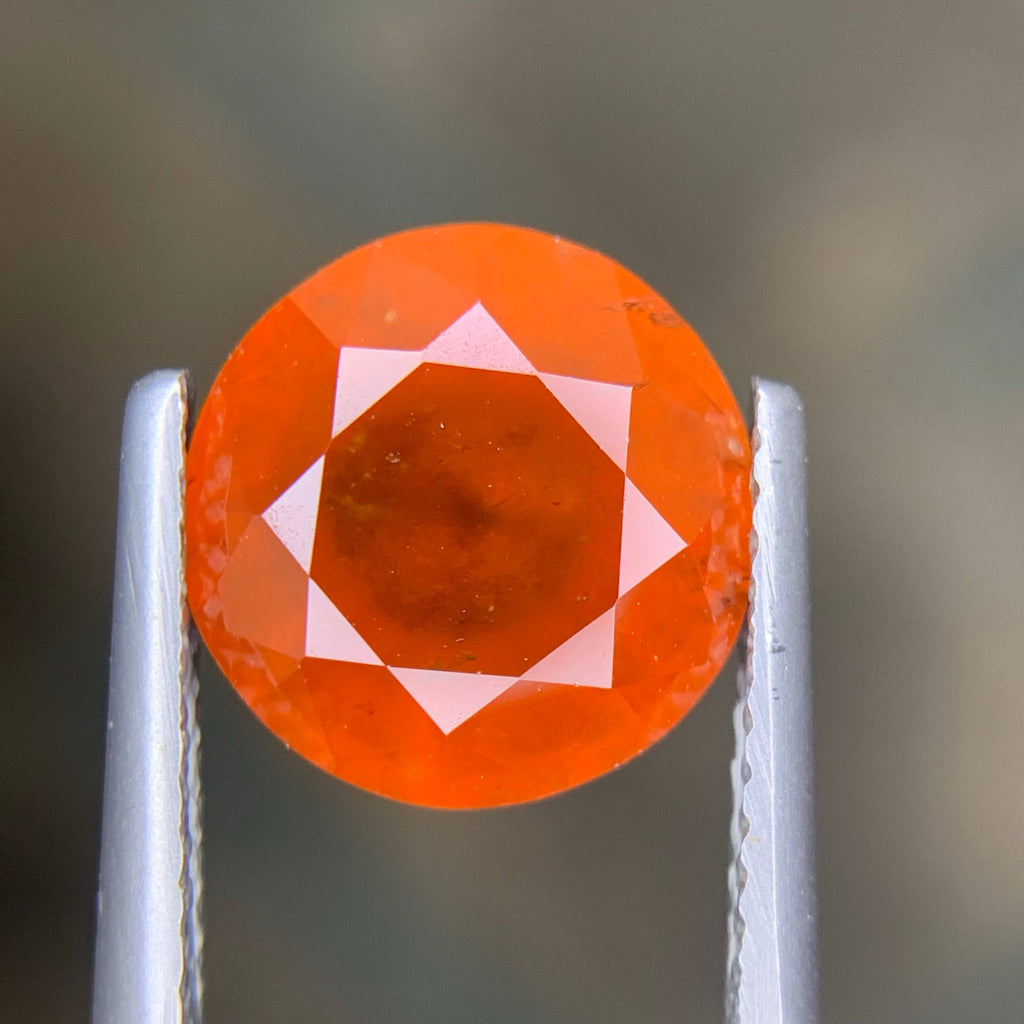 4.35 Carat Fanta Color Hessonite Garnet Round Cut Madagascar | SI Untreated