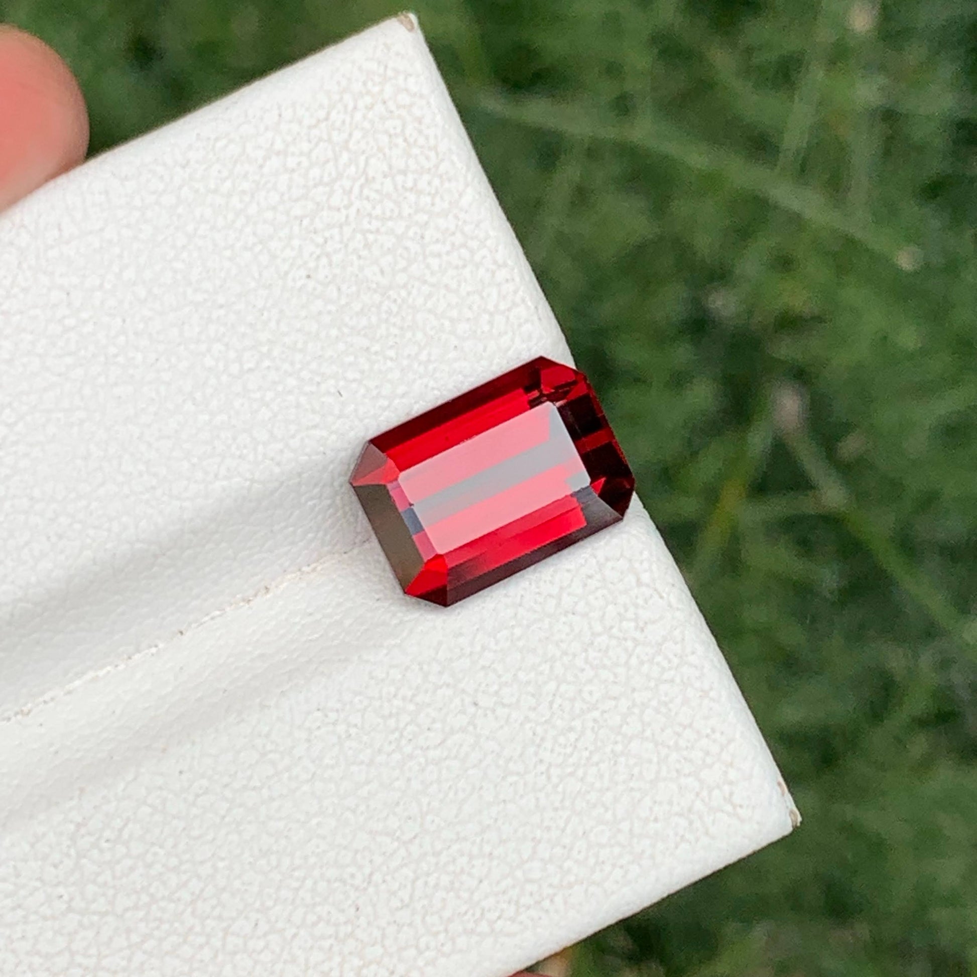 4.60 Carat Red Garnet Emerald Cut