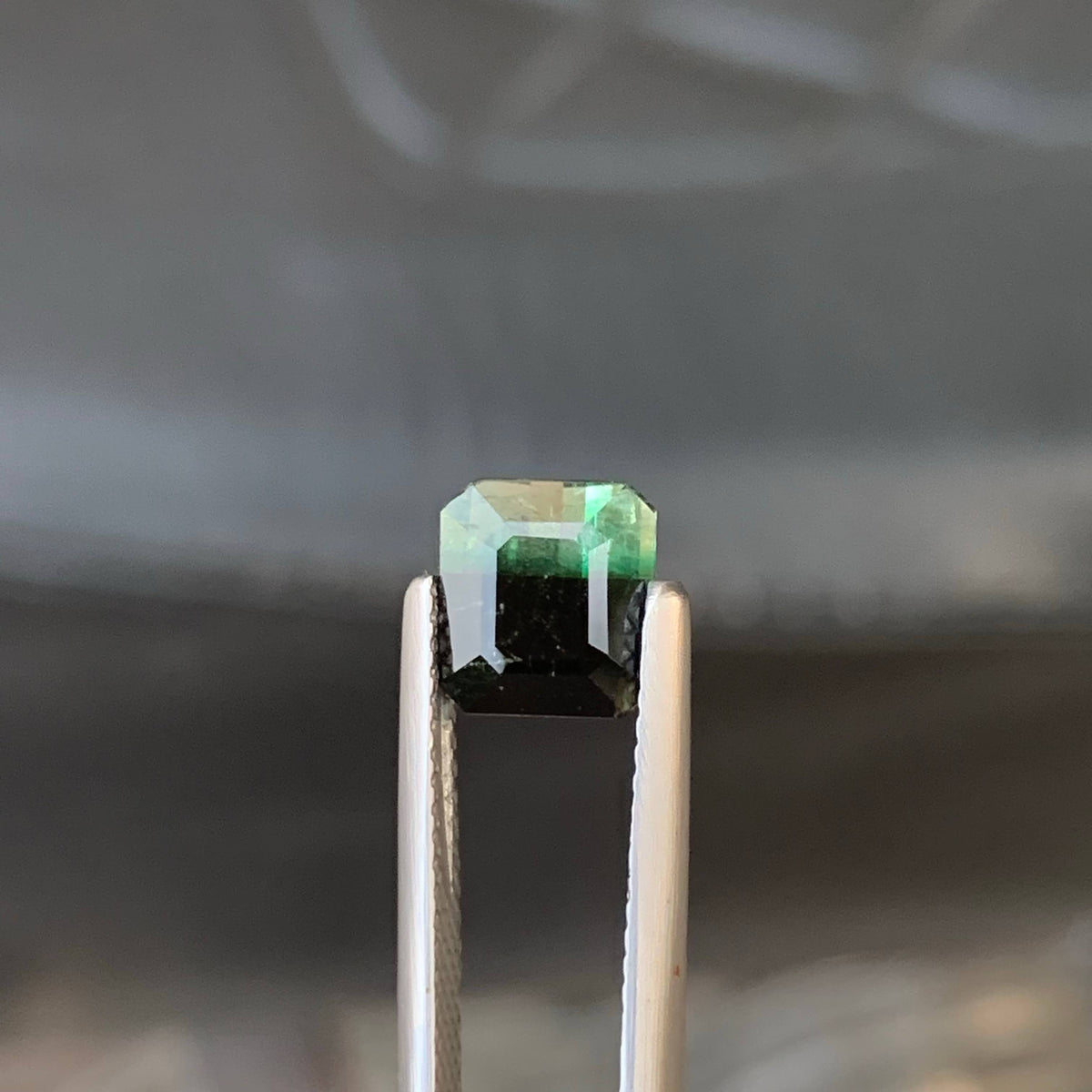 1.70 Carat Natural Loose Bicolor Tourmaline Stone Emerald Cut Afghan Gemstone