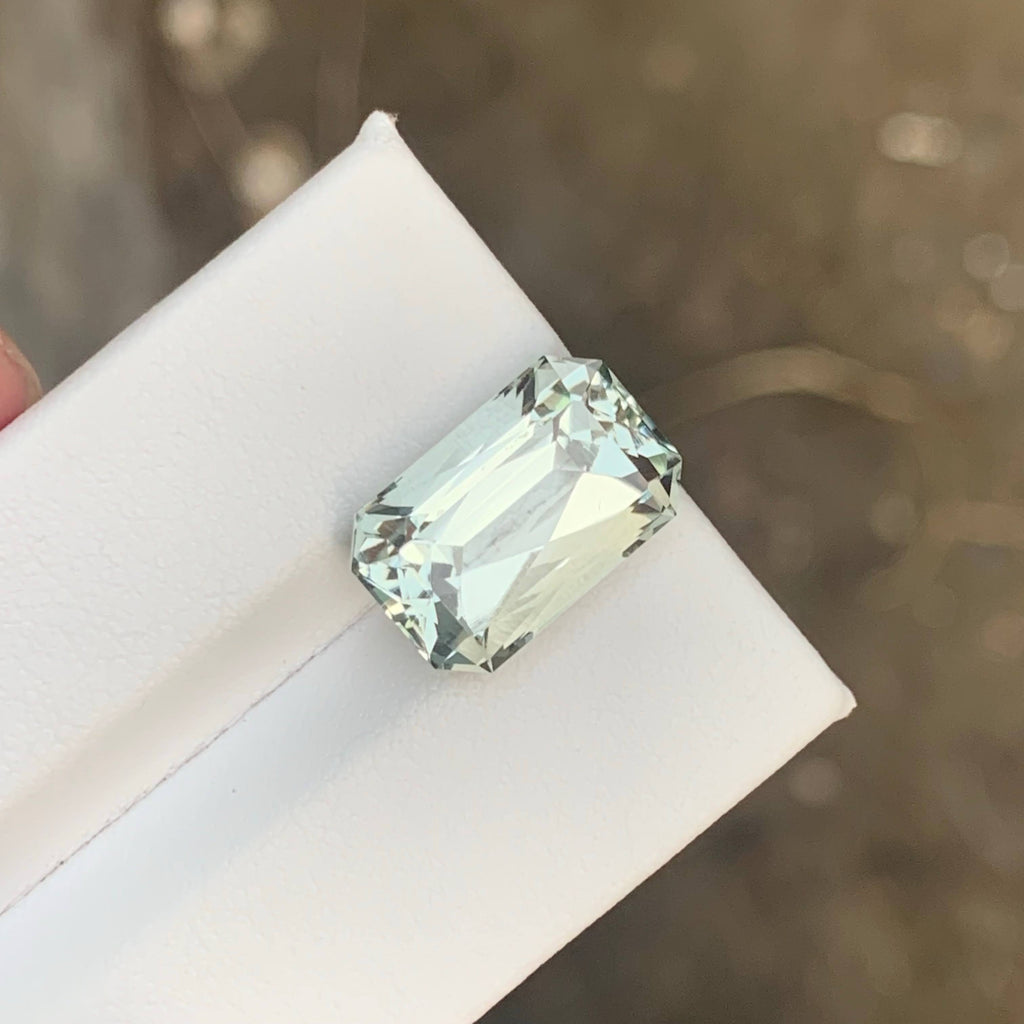 7.40 Carat Loose Green Amethyst Stone Cushion Cut African Gemstone