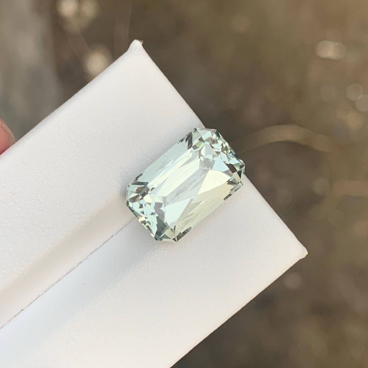 7.40 Carat Loose Green Amethyst Stone Cushion Cut African Gemstone