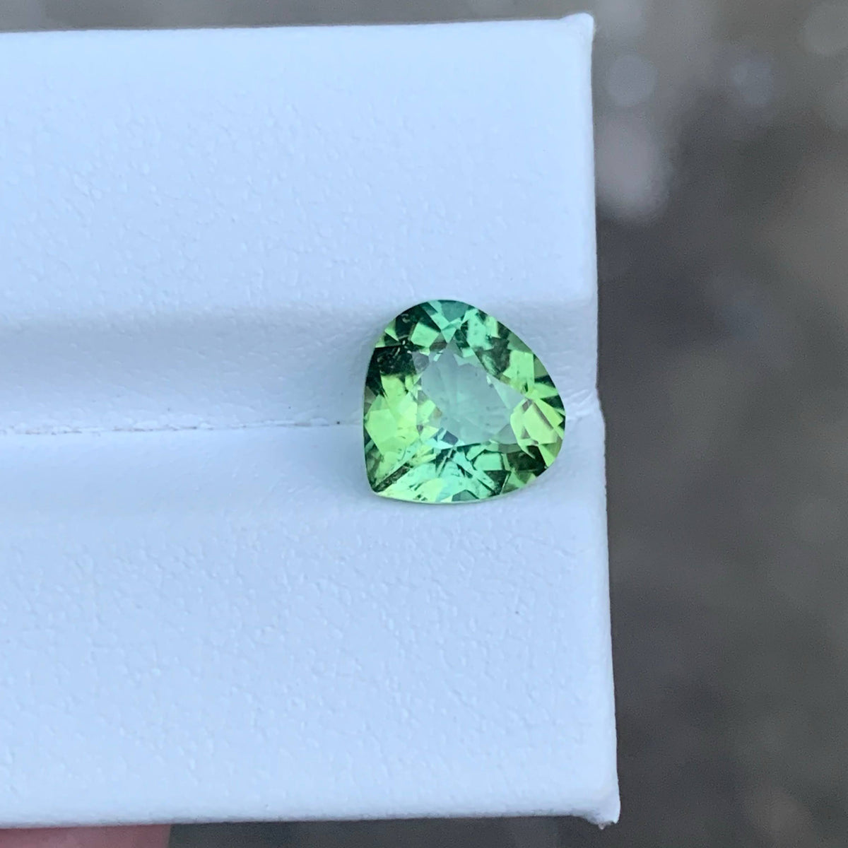 2.25 Carat Natural Mint Green Tourmaline Pear Cut Afghan Gemstone