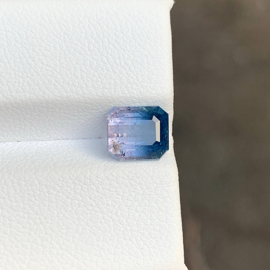 2.15 Carat Bicolor Tourmaline Emerald Cut Afghanistan SI Untreated