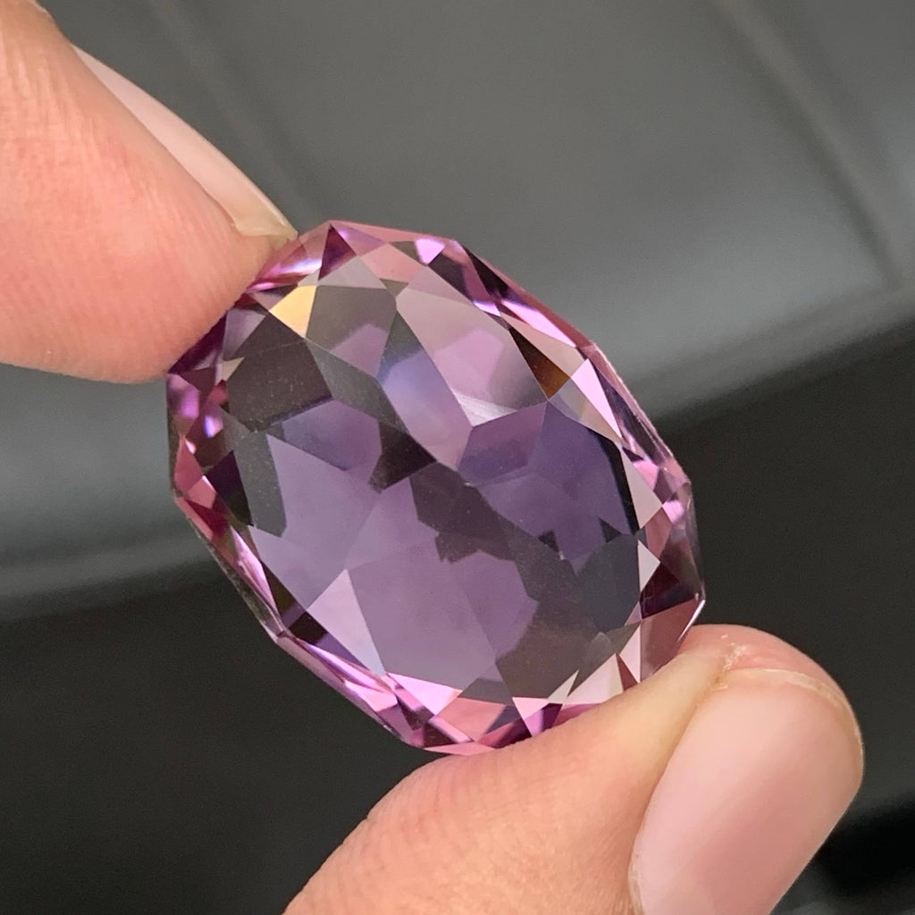 35.20 Carat Natural Loose Purple Amethyst Stone Fancy Cut Brazilian Gemstone