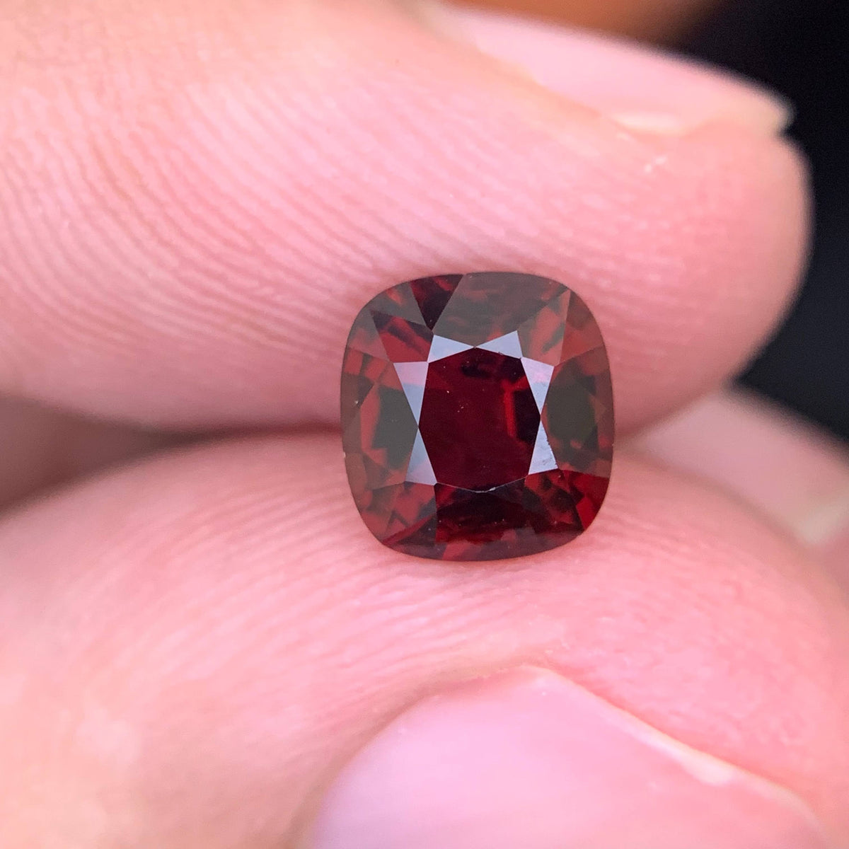 1.70 Carat Natural Loose Certified Red Spinel Stone Cushion Cut Burma Gemstone