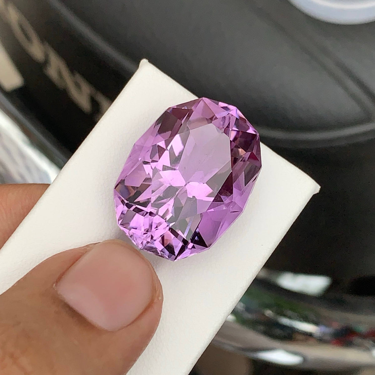 35.20 Carat Natural Loose Purple Amethyst Stone Fancy Cut Brazilian Gemstone