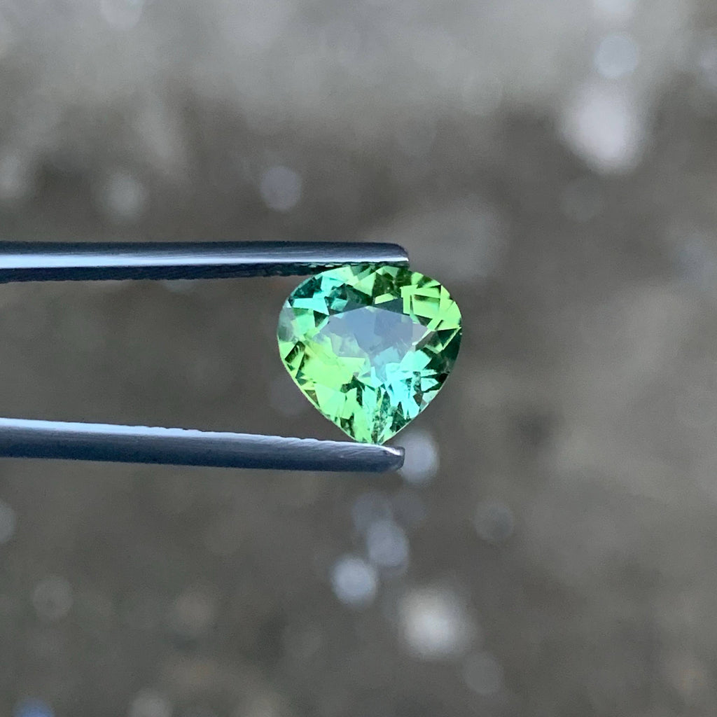2.25 Carat Natural Mint Green Tourmaline Pear Cut Afghan Gemstone