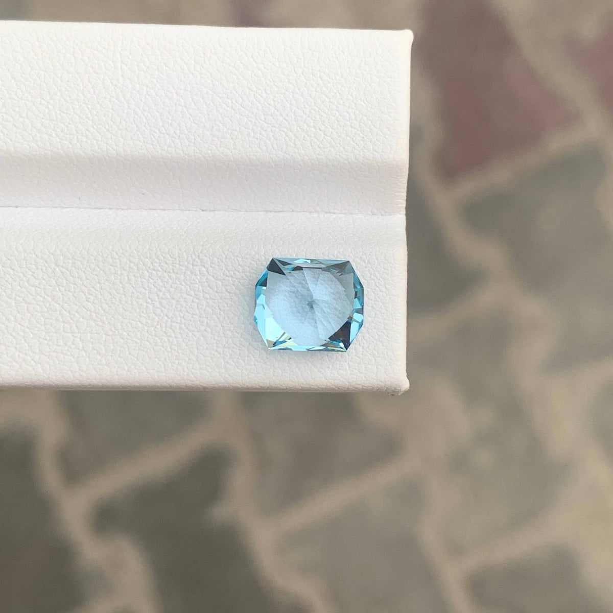 4.25 Carat Sky Blue Topaz Fancy Cut Afghan Gemstone