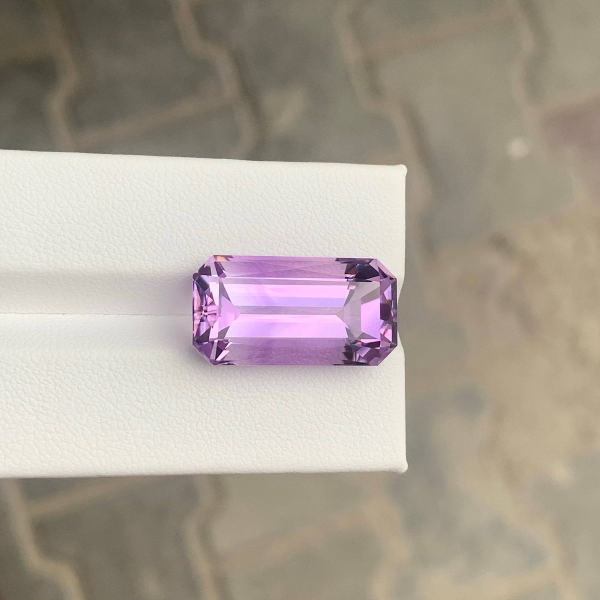 16.25 Carat Purple Amethyst Emerald Cut Brazil Eye Clean Untreated