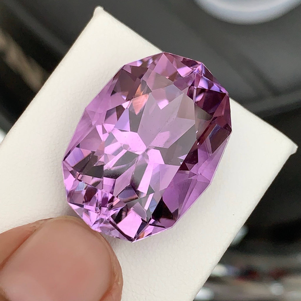 35.20 Carat Natural Loose Purple Amethyst Stone Fancy Cut Brazilian Gemstone