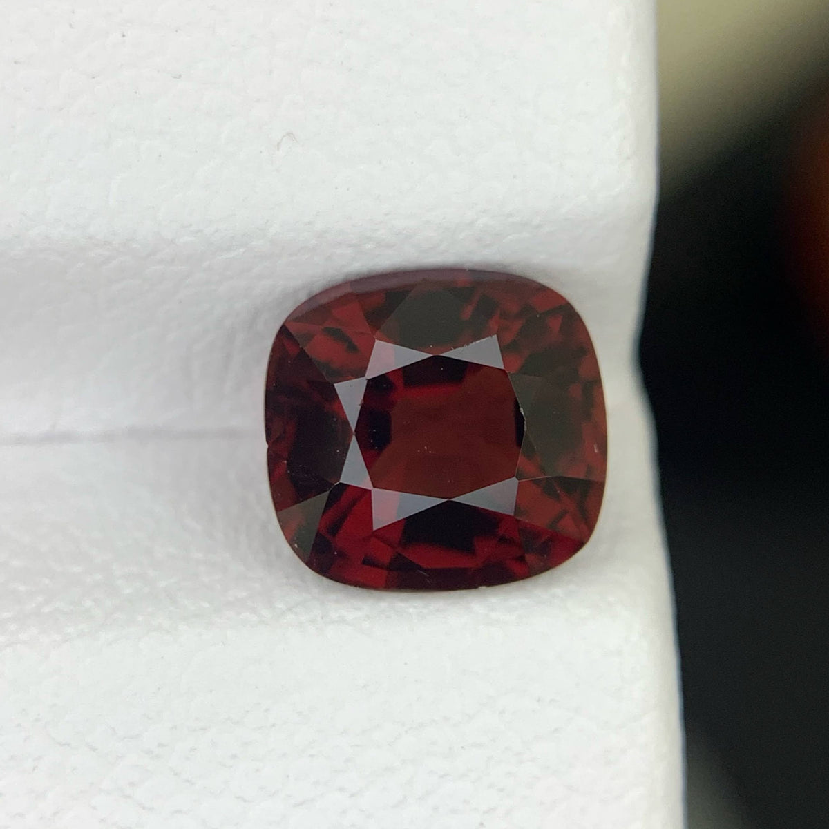 1.70 Ct Certified Red Spinel Cushion Cut