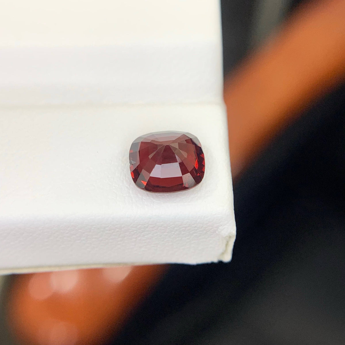 1.70 Carat Natural Loose Certified Red Spinel Stone Cushion Cut Burma Gemstone