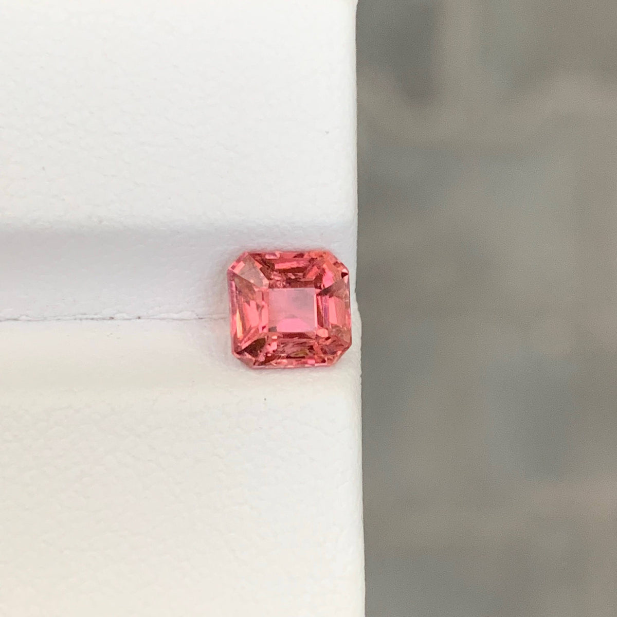 1.45 Carat Natural Loose Peach Color Tourmaline Asscher Cut Afghan Gemstone