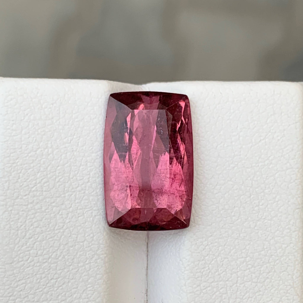 6.80 Carat Peach Pink Tourmaline Cushion Cut Afghan Gemstone