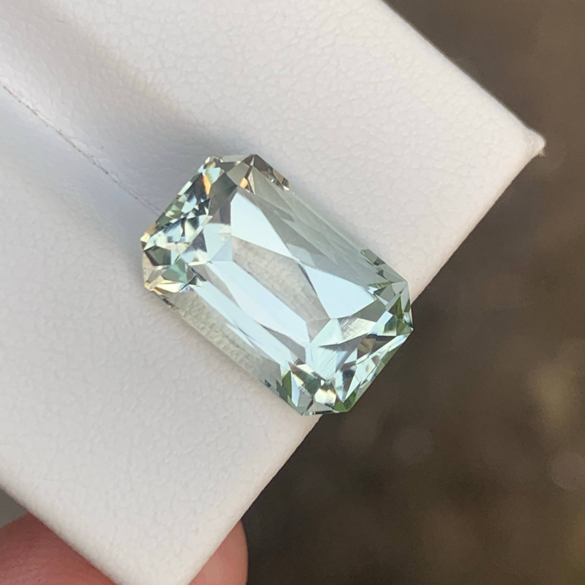 7.40 Carat Loose Green Amethyst Stone Cushion Cut African Gemstone